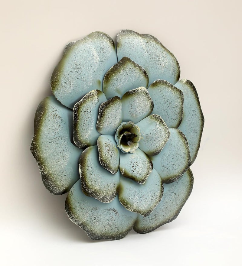 vedas Multicolour Iron Royal Flower Wall Decorative Hanging Mounted Wall Art Sculpture Home Decor Size 18 x 18 inches Small - Image 2