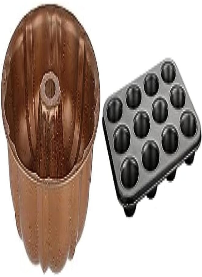 OUDI Oudi aluminum round non-stick cake mold - multi color + Cupcakes Pan, 12 pieces, nonstick 