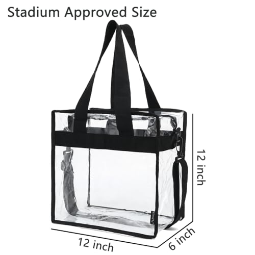 FlowFly Insulated Lunch Cooler Bag Tote Bag Organizer for WomenMen ClearBlack - Image 3