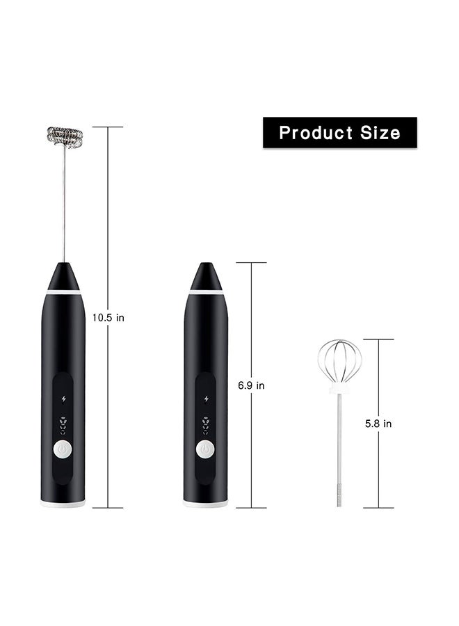 Milk Frother Rechargeable Handheld 3Speed Adjustable For Latte Coffee Cappuccino With Extra Egg Mixer - Image 2