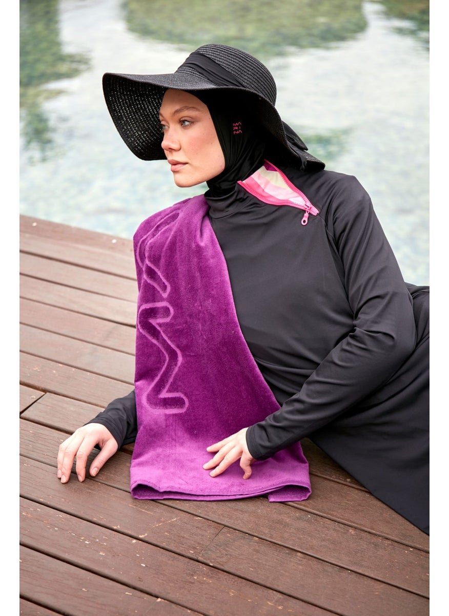 Marina Purple Beach Towel PH23-18034  - Image 3