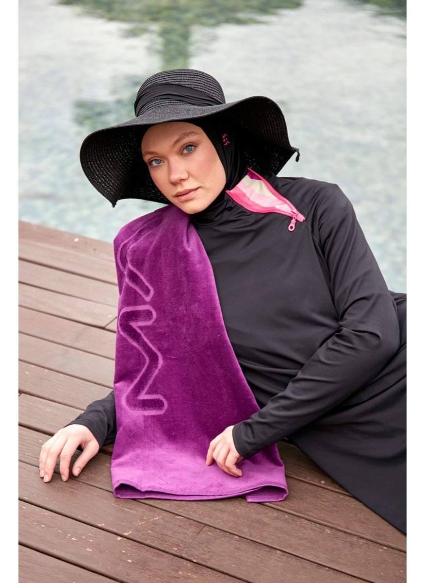 Marina Purple Beach Towel PH23-18034  - Image 1