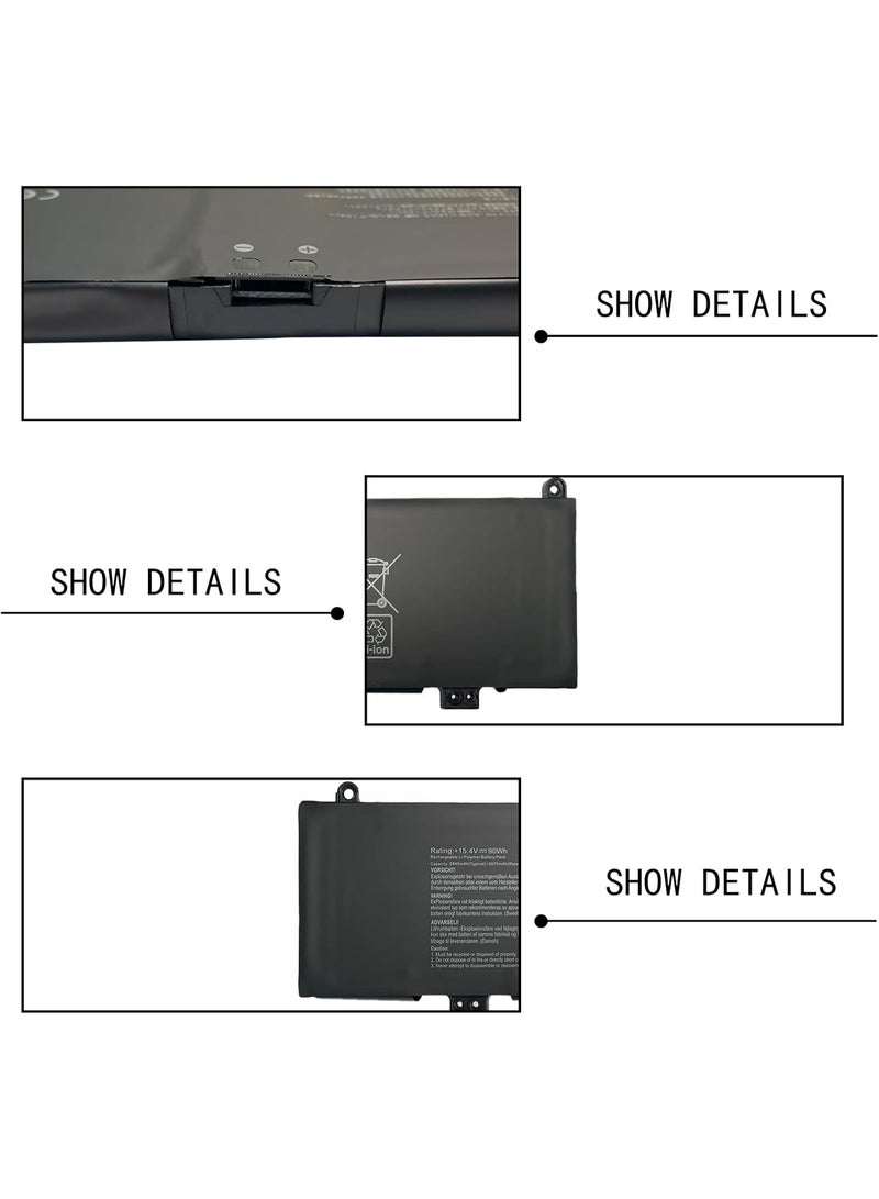 Terabyte C41N2013 C41N2013-1 0B200-03880-100 Laptop Battery Compatible with Asus ROG Strix G15 G513 G17 G713 Rog Strix Scar 15 G533, 17 G733 Zephyrus G15 GA. 503 S17 GX701LV M16 GU603HE Series (15.4V 90Wh) - Image 4