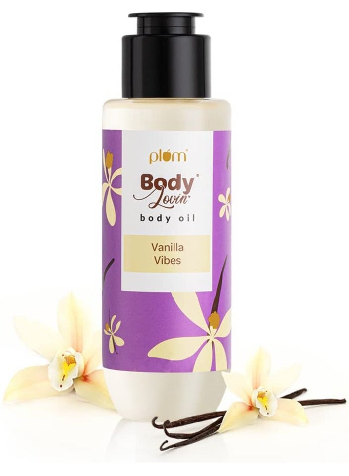 بلوم زيت الجسم بلوم بودي لوفين فانيليا فايبس، ترطيب مكثف، توهج فوري، عطر فانيليا دافئ يدوم طويلاً، غير دهني، خفيف الوزن، ناعم ومغذي للبشرة الجافة إلى الجافة جدًا، 100 مل - Image 1