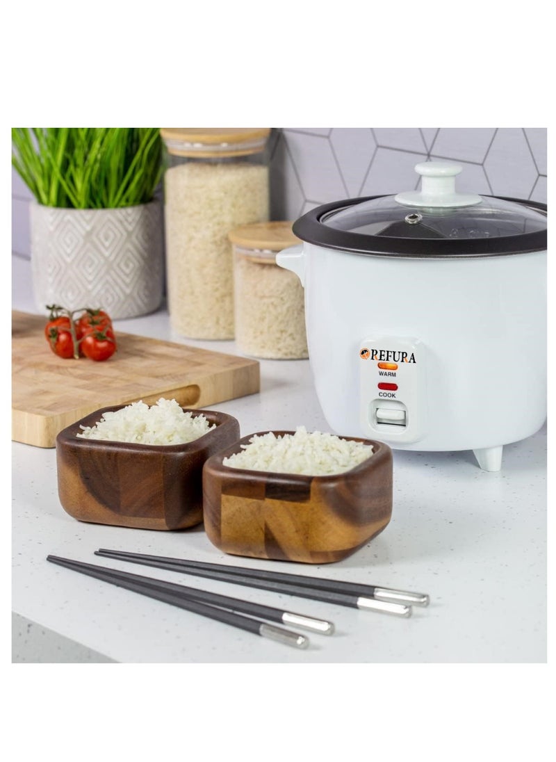 REFURA - 2 in 1 Rice Cooker & Steamer 600 ML / Non-Stick Removable Bowl / Keep Warm Functionality / 350W / Includes Measuring Cup & Spatula | RE-617 | Kitchen Appliances - Image 1
