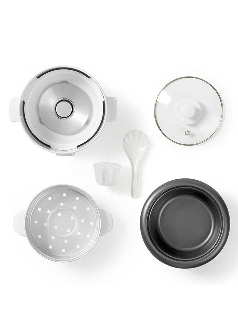 REFURA - 2 in 1 Rice Cooker & Steamer 600 ML / Non-Stick Removable Bowl / Keep Warm Functionality / 350W / Includes Measuring Cup & Spatula | RE-617 | Kitchen Appliances - Image 1
