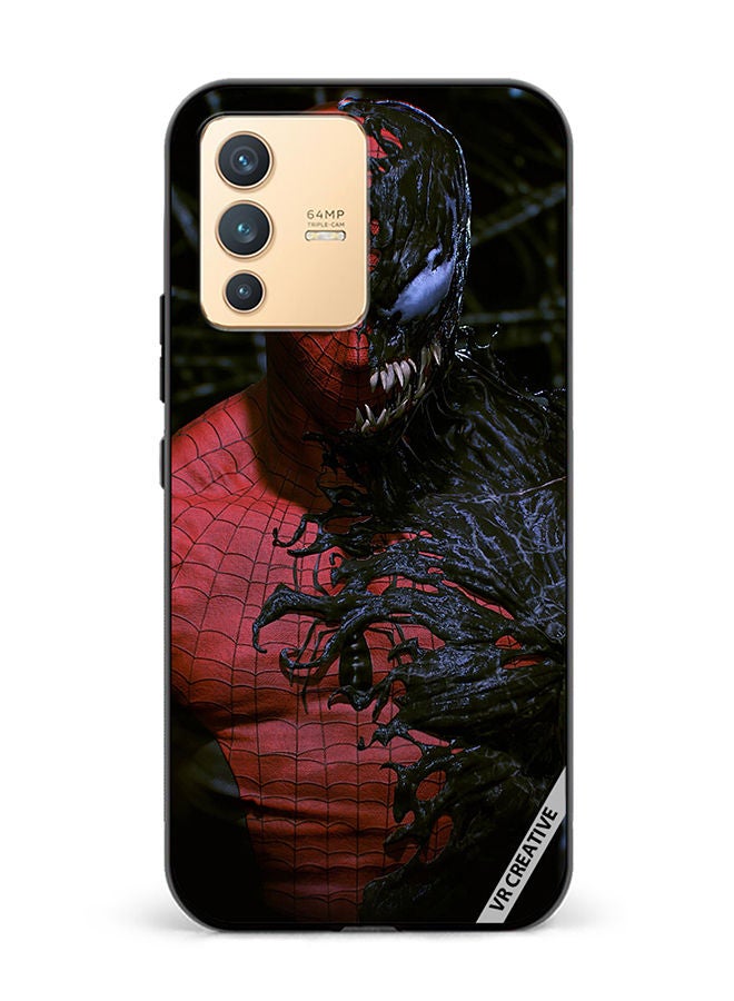 VR CREATIVE Protective Case Cover For Vivo V23 5G Spiderman Design Multicolour - Image 1