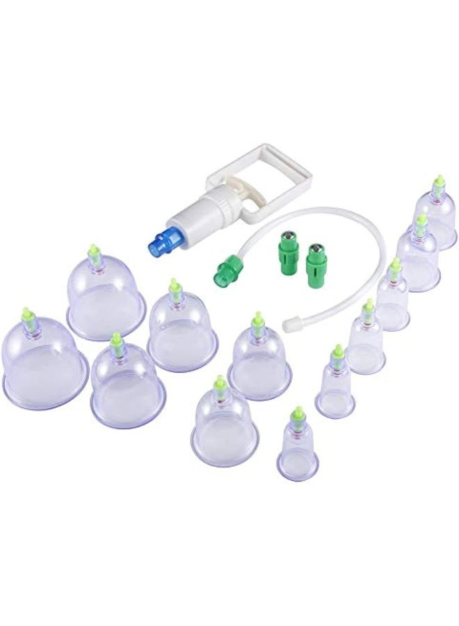Hi!UAE Suction Pump, 12 Pieces/set Chinese Health Care Medical Vacuum Body Cupping Therapy Cups Massage Body Relaxation Healthy Message Set Safe - Image 1