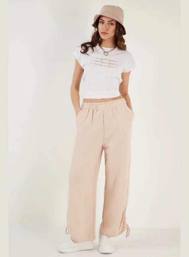Lela Lela Relaxed Cut Drawstring Wide Leg Summer Trousers Women's TROUSERS 6236381