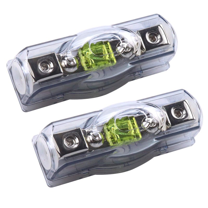 ZOOKOTO 2pcs 100A Car Audio Power Wire Fuse Holder Car Boat Marine Auto manl Fuse Block 100AMP 4 Gauge