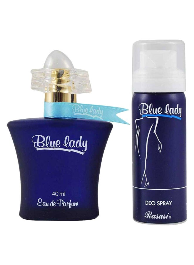 Rasasi Blue Lady EDP With Free Deo Spray - Image 2