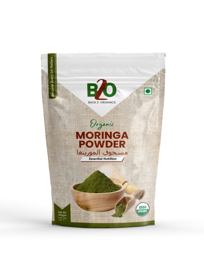 Back 2 Organics Moringa Powder 200gm - Image 1