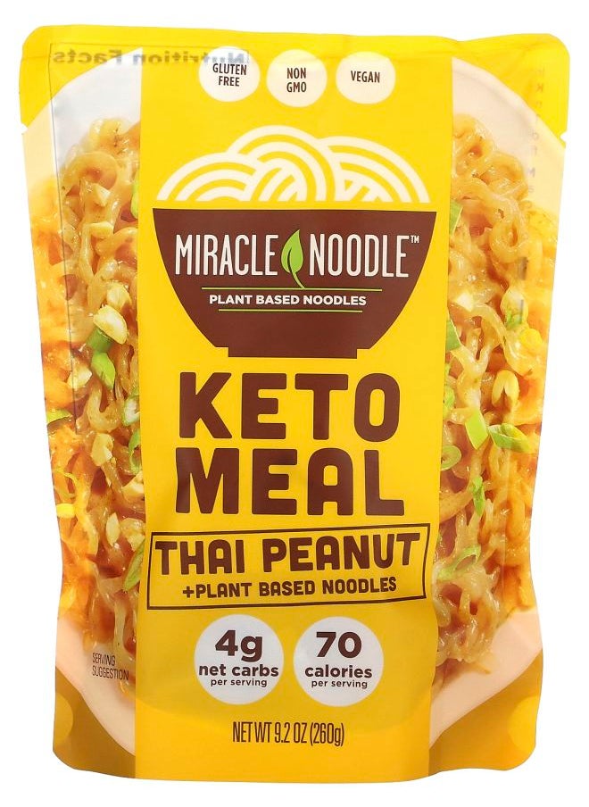 Miracle Noodle - Keto Meal Thai Peanut + Plant Based Noodles 9.2 oz (260 g) - Image 1