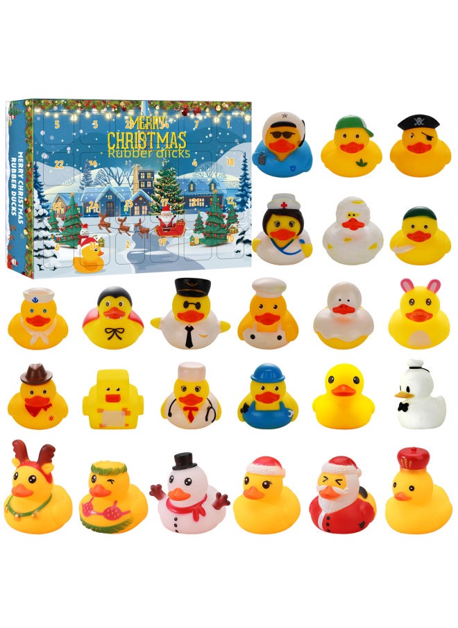 null - Rubber Duck Gift Set Yellow Duck Advent Calendar Countdown Blind Box Toy Set Santa Claus Surprise Gift For Kids-Color:Intelligence Buckle Luban Lock Maze Blind Box - Image 1