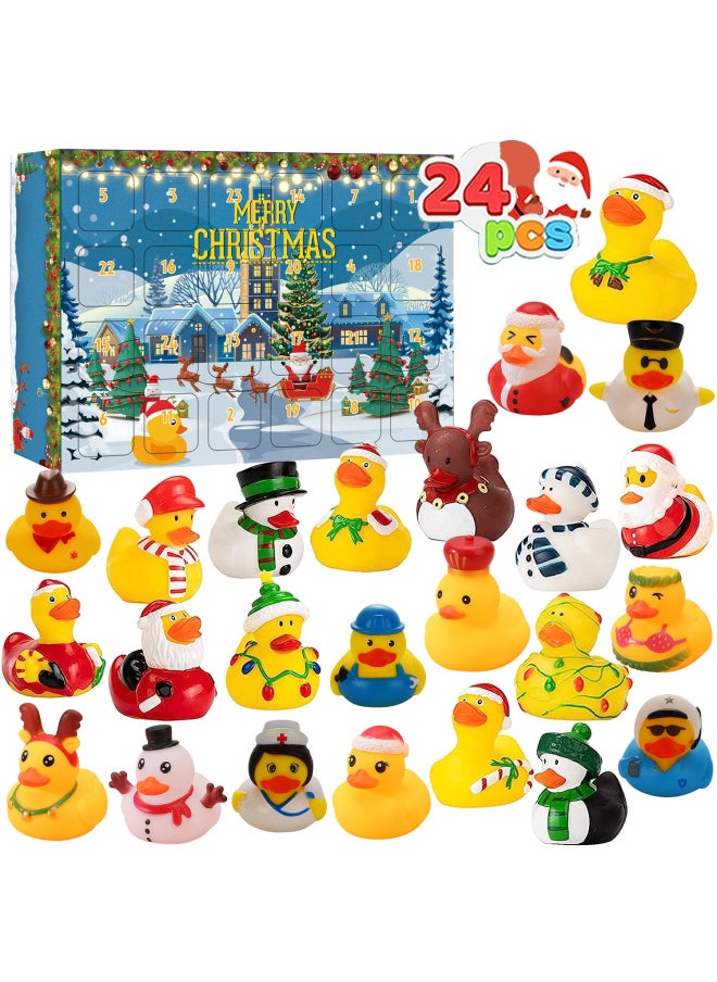 null - Rubber Duck Gift Set Yellow Duck Advent Calendar Countdown Blind Box Toy Set Santa Claus Surprise Gift For Kids-Color:Intelligence Buckle Luban Lock Maze Blind Box - Image 1