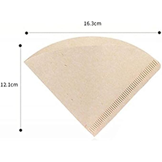 rayihni 100Pcs V60 Coffee Paper Filter Unbleached Disposable Portable Cone For 24 Persons - Image 3