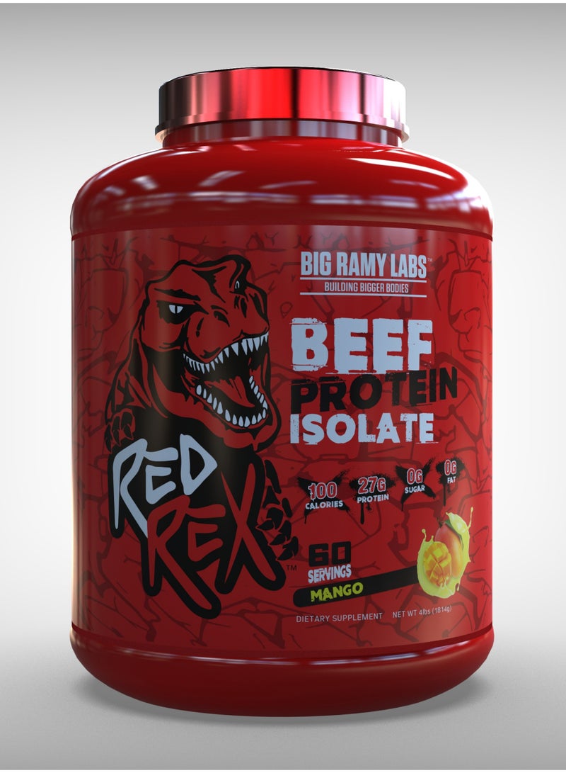 مختبرات رامي الكبرى ريد ريكس -  بيف بروتين أيزوليت - نكهة المانجو - 4رطل - 60 حصة - Image 1