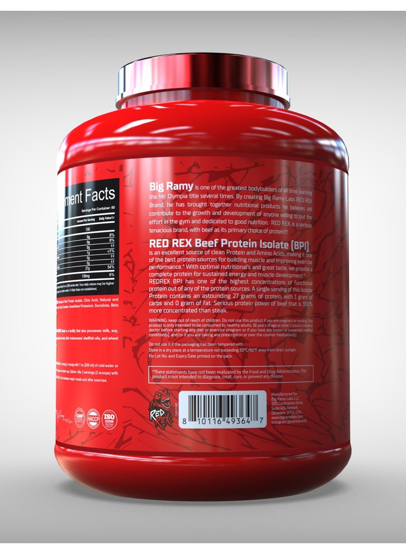 مختبرات رامي الكبرى ريد ريكس -  بيف بروتين أيزوليت - نكهة المانجو - 4رطل - 60 حصة - Image 3