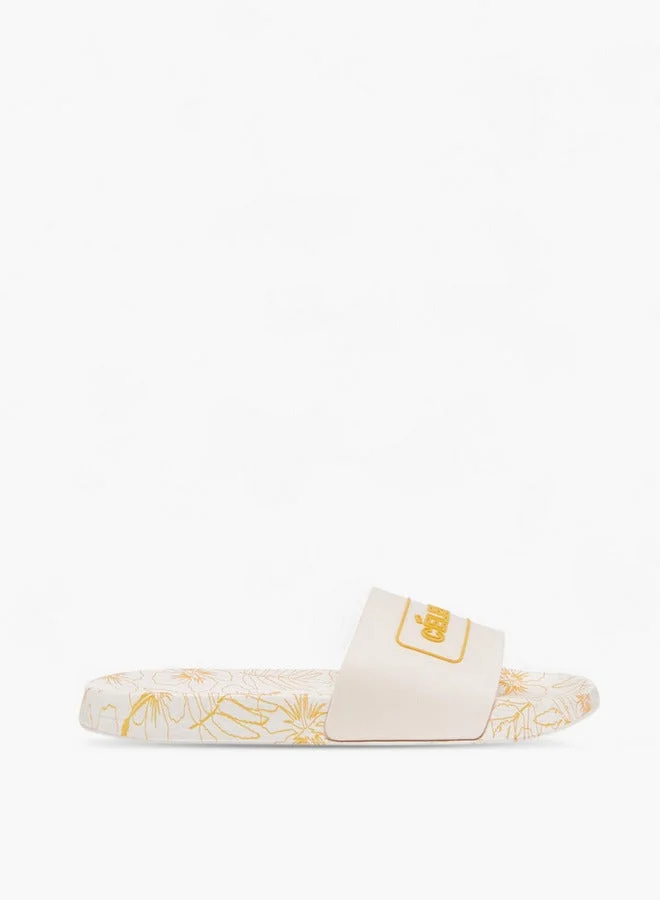 Women Floral Print Slides