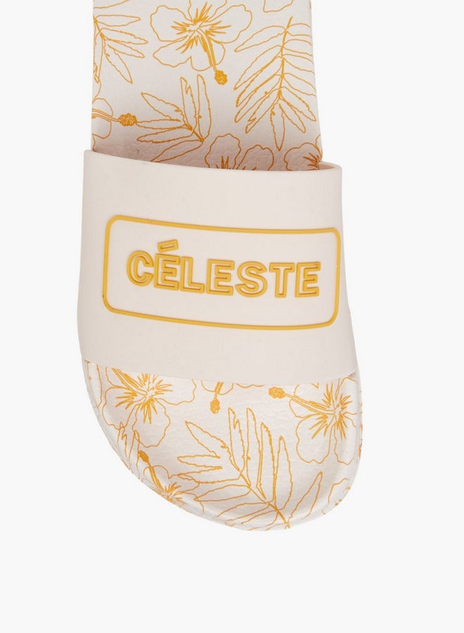 سيليست شباشب نسائية بطبعة زهور - Image 3