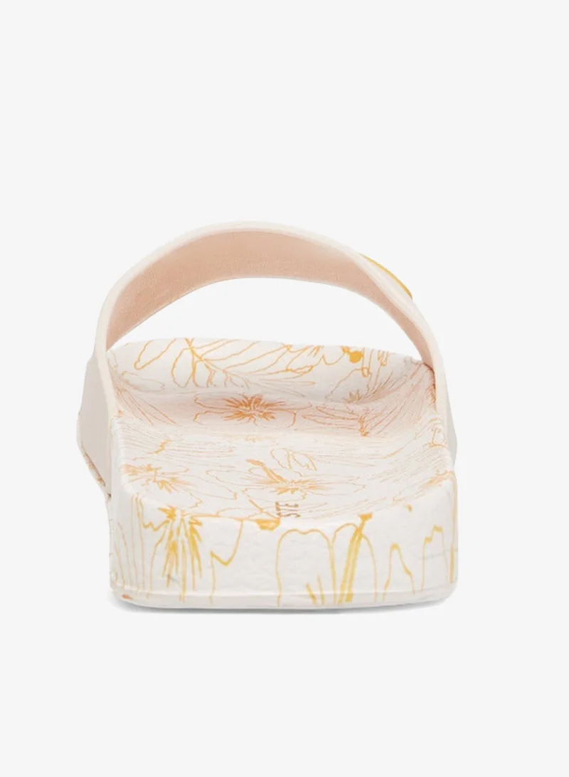Celeste CREAM Women Floral Print Slides for Women | Best Price UAE