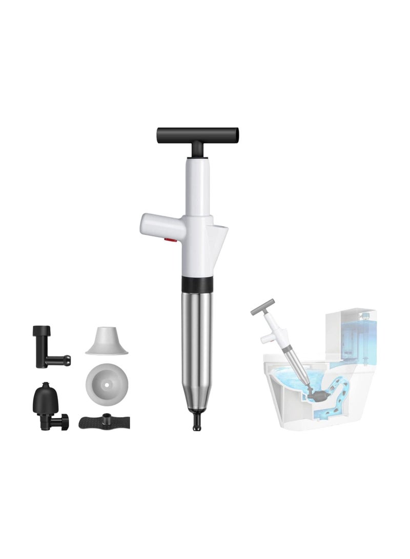 SYOSI SYOSI Plungers for Bathroom, Toilet Plunger, Toilet Unclogger, High Pressure Plungers for Kitchen Bathroom Clogged Pipe, White  - Image 1