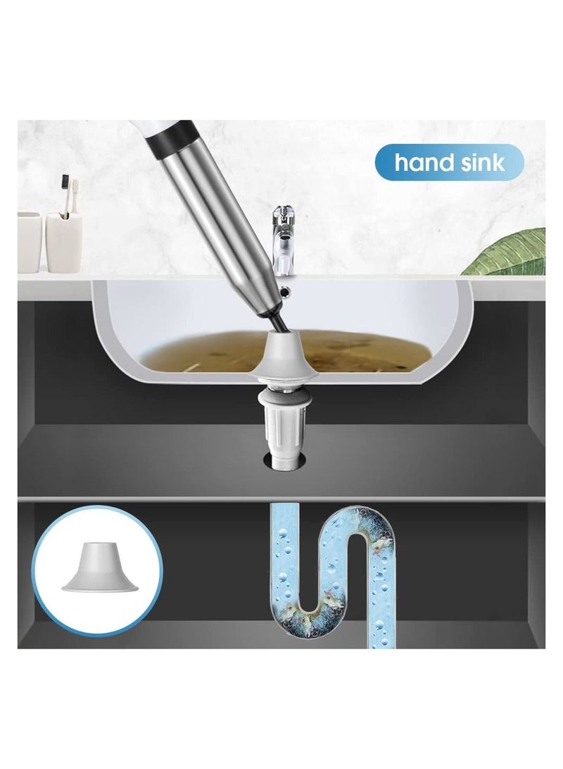 SYOSI SYOSI Plungers for Bathroom, Toilet Plunger, Toilet Unclogger, High Pressure Plungers for Kitchen Bathroom Clogged Pipe, White  - Image 4