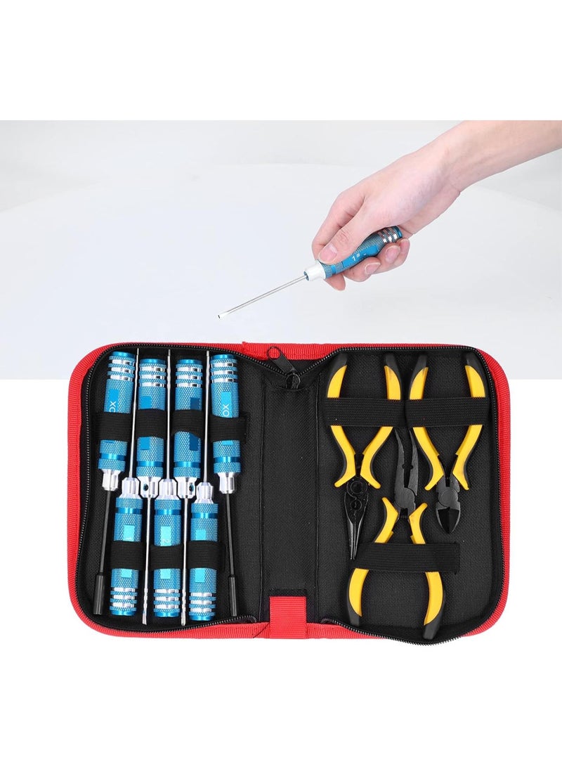GGOOT Hex Screwdriver Repair Tool Set, Hex Socket Pliers and Screwdriver Kit, High Speed Steel Household Hardware Tools, 10-Piece Set for Home Use  - Image 4