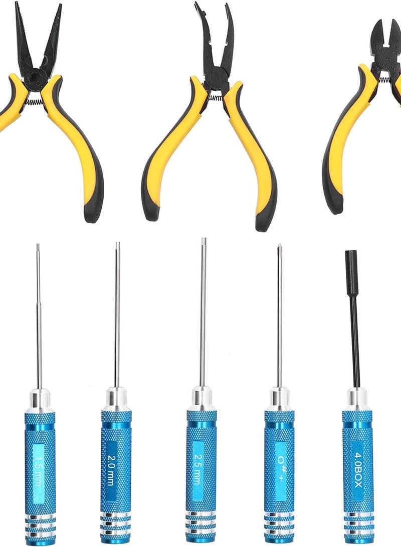 GGOOT Hex Screwdriver Repair Tool Set, Hex Socket Pliers and Screwdriver Kit, High Speed Steel Household Hardware Tools, 10-Piece Set for Home Use  - Image 5