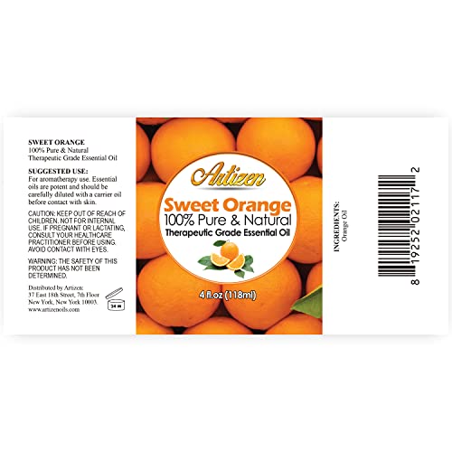 Artizen 4oz Oils - Sweet Orange Essential Oil - 4 Fluid Ounces - Image 2