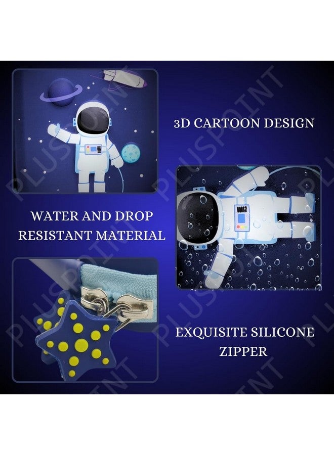 PLUSPOINT PLUSPOINT 3D Astronaut Pencil case Large Capacity Premium Stylish EVA Case Embossed Compass, School Supply Organizer for Students, Stationery Box, Cosmetic Zip Pouch Bag - Image 3