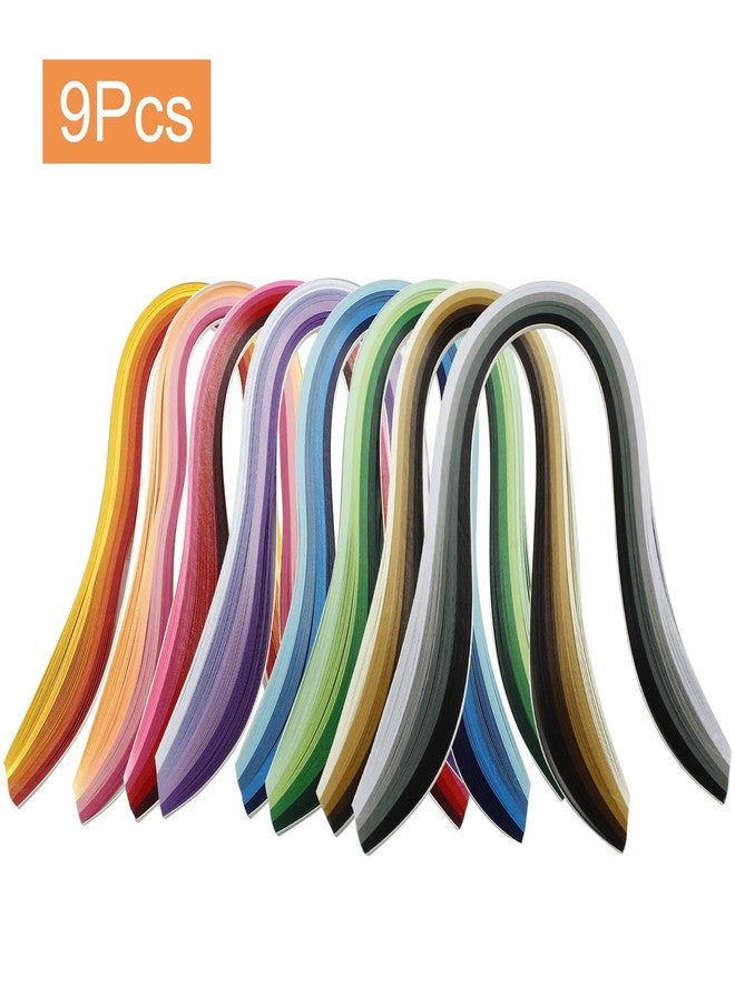 Hitefu 9 Sets Quilling Paper Strips, 3mm Width Paper Quilling Strips Supplies, Multi-Color Paper Strips Kits, 15" Length - Image 2