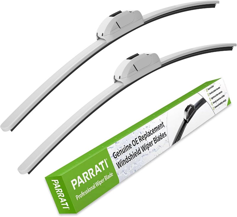 PARRATI OEM QUALITY 26" + 20" Premium All-Season White Windshield Wiper Blades (Set of 2) - Image 1
