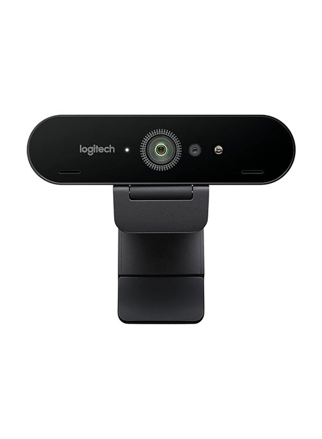 Logitech Brio 4K Ultra Hd Webcam Digital Zoom 5x with Right Light 3 with HDR Black - Image 1