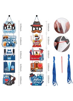 HOWAF HOWAF Happy Fathers Day Decorations Porch Sign,Happy Father's Day Party Supplies Door Banner for Dad's Day Party Decoration,Best Dad Paper Welcome Banner Party Signs for Fathers Day Birthday Party Celebrations  - Image 1
