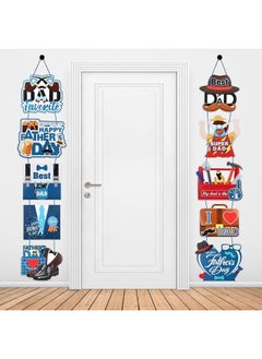 HOWAF HOWAF Happy Fathers Day Decorations Porch Sign,Happy Father's Day Party Supplies Door Banner for Dad's Day Party Decoration,Best Dad Paper Welcome Banner Party Signs for Fathers Day Birthday Party Celebrations  - Image 5