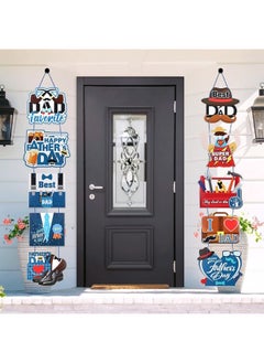 HOWAF HOWAF Happy Fathers Day Decorations Porch Sign,Happy Father's Day Party Supplies Door Banner for Dad's Day Party Decoration,Best Dad Paper Welcome Banner Party Signs for Fathers Day Birthday Party Celebrations  - Image 4