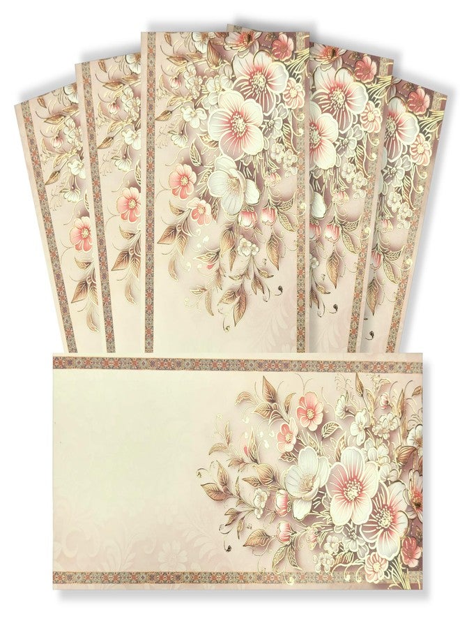 Fonsie cash shagun fancy design envelopes pack of 30 for gifting money on wedding gift, baby shower gift, shagun, family gatherings(Cream Flower). - Image 1