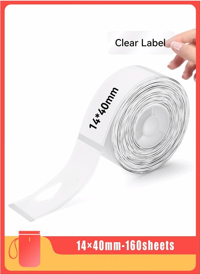 D11/D110/D101 Label Maker Tape Adhesive White Label Sticker, Waterproof Thermal Label Paper for Barcode Printing 12*22mm - Image 1