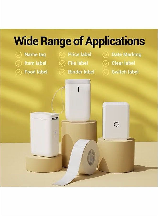 D11/D110/D101 Label Maker Tape Adhesive White Label Sticker, Waterproof Thermal Label Paper for Barcode Printing 12*22mm - Image 3
