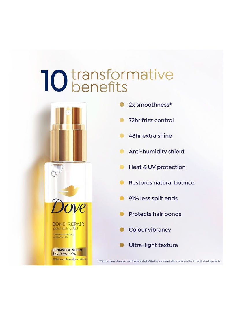 Dove Bond Repair Bi-Phase Oil Serum For Healthy And Smooth Hair 80ml - Image 5