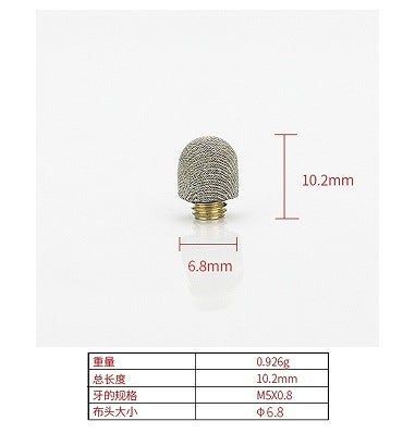 Conductive Fiber Stylus Tips 5.0-8.0 M5 Thread Universal Replacement 1010A M5 external tooth 6.8 cloth head