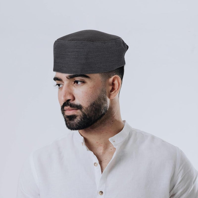 Breathable Mesh Chef Beanie for Adults Unisex Kitchen Cooking Cap Food Service Headwear Suitable for Sushi Chefs and Bakers Grey - Image 4