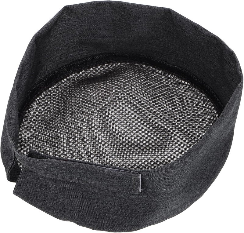 Breathable Mesh Chef Beanie for Adults Unisex Kitchen Cooking Cap Food Service Headwear Suitable for Sushi Chefs and Bakers Grey - Image 1
