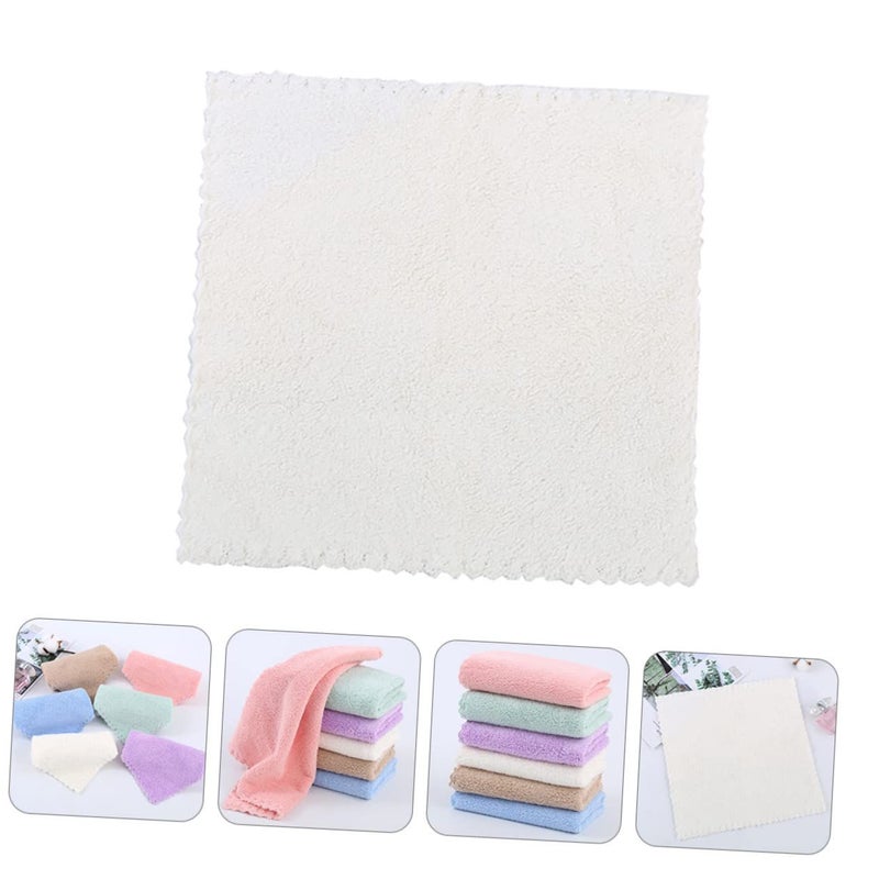 Soft Polyester Square Towels 12 Pack Absorbent Bath Face Towels for Home Daily Use - Image 4