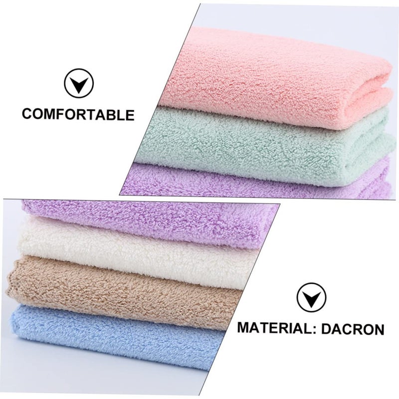 Soft Polyester Square Towels 12 Pack Absorbent Bath Face Towels for Home Daily Use - Image 5