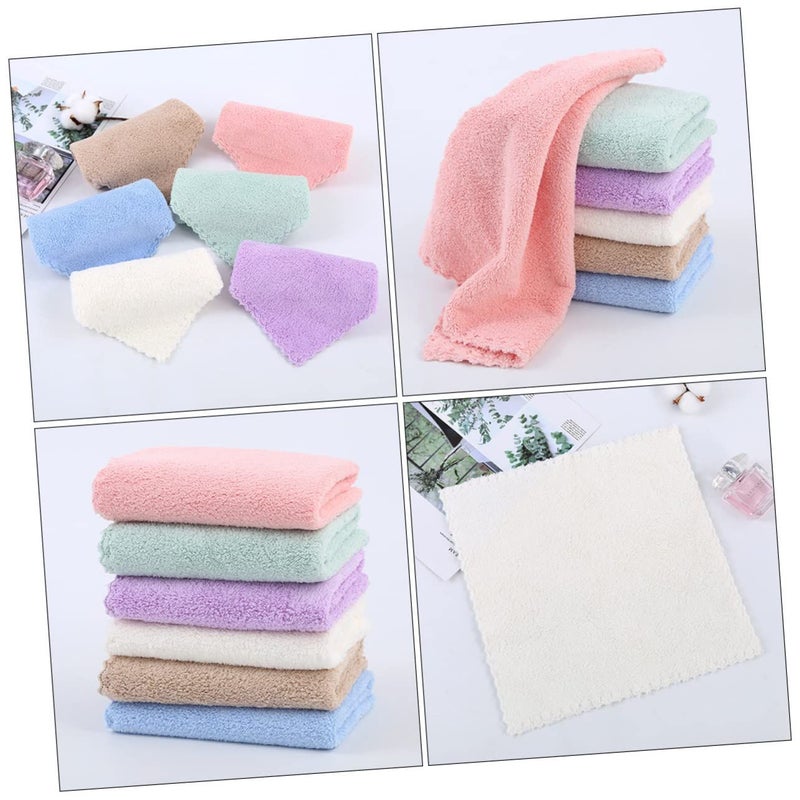 Soft Polyester Square Towels 12 Pack Absorbent Bath Face Towels for Home Daily Use - Image 3
