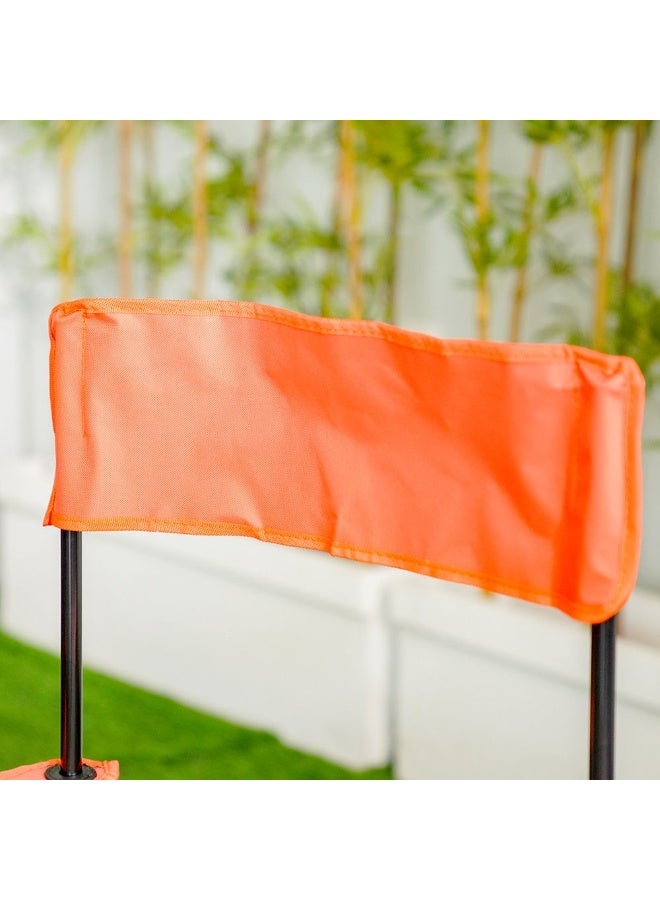 Danube Home Folding Picnic Chair | Light Weight Patio Chair | All Weather Durable Material Picnic Chair | Portable Stool For Outdoor Garden Camping Picnic 54X54X92 Cm Orange/White - Image 2