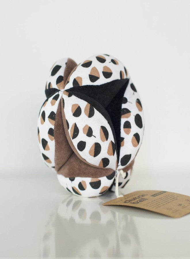 Wee Gallery Montessori Clutch Ball, Soft Cotton Visual Sensory Toys for Babies, Easy to Hold Baby Developmental Toy for Infant Play, Acorns - Image 4