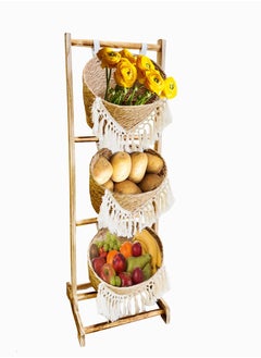 Bamboo Woven Basket Wooden Stand with Jute Baskets – Multi-Storage Organizer for Home, Kitchen, and Living Room – Freestanding Natural Wood and Jute Basket Storage Rack - pzsku/Z4CE896B0CC2B5DCC8FA5Z/45/_/1732617578/bdc1b845-3d84-4202-a3ae-bb3b714b0579